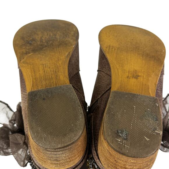 Not Rated Tualamne Western Cowgirl Vegan Leather Tall Riding Boots Women's 7.5 - Picture 9 of 12